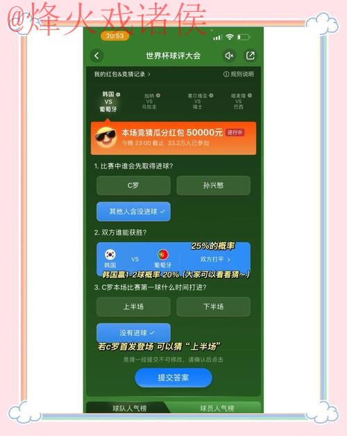 世界杯竞猜平台热门推荐分析